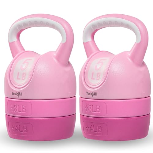 Yes4All Kettlebell Sets, Adjustable Kettlebell Set for...
