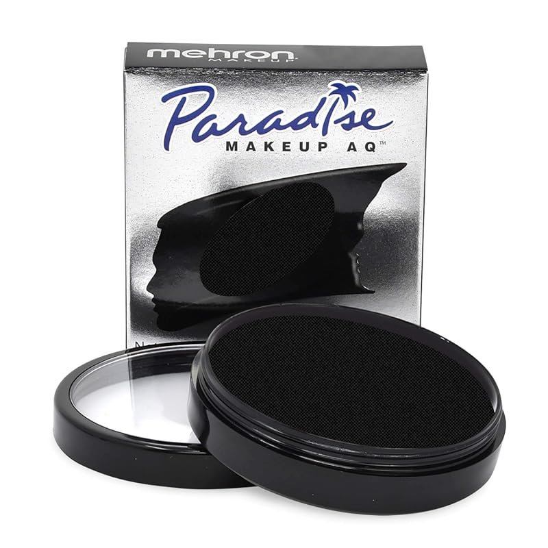 Mehron Paradise Makeup AQ Water Activated Waterproof Body Makeup for Black Skin