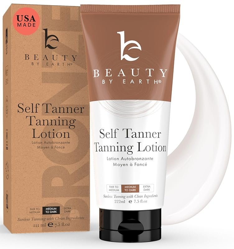 Beauty by Earth Self Tanner, a Natural Organic Moisturizing Body Bronzer Lotion ...