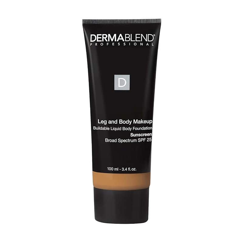 Dermablend Leg and Body Makeup Foundation with SPF 25, 45W Tan Honey, 3.4 Fl. Oz...