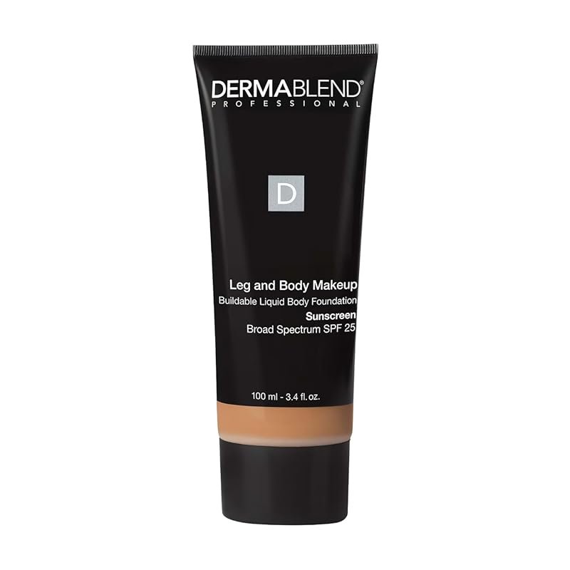 Dermablend Leg and Body Makeup provides SPF 25 sun protection in Medium Natural.