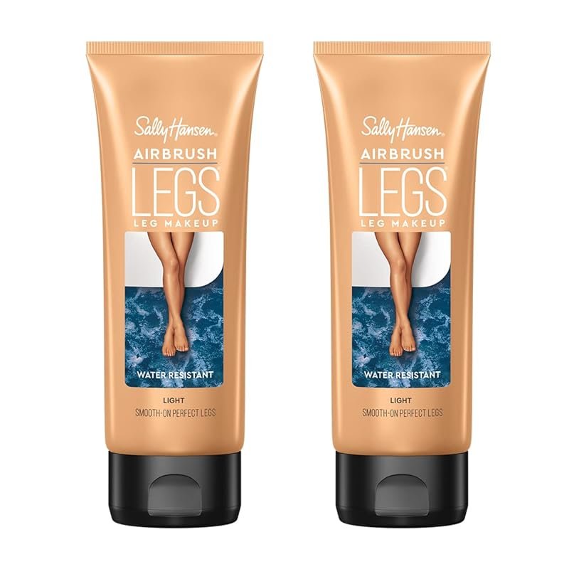 Sally Hansen Airbrush Legs Light Body Makeup Lotion, Two 4 Oz Bottles