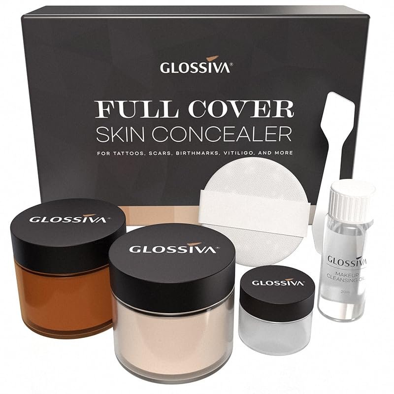 Waterproof Body Makeup Concealer for Tattoo Cover Up, Dark Spots, Scars, and Vit...