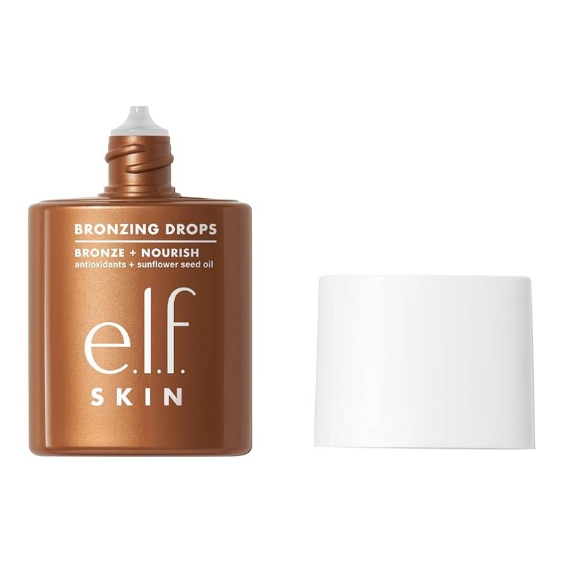 e.l.f. SKIN Bronzing Drops: Liquid Bronzer for Face & Body, Sun-Kissed Rose Gold...