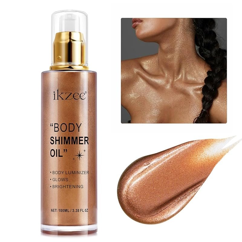 Shimmer Oil 100ml, Moisturizing Long Lasting Body Luminizer Face Brighten, Water...