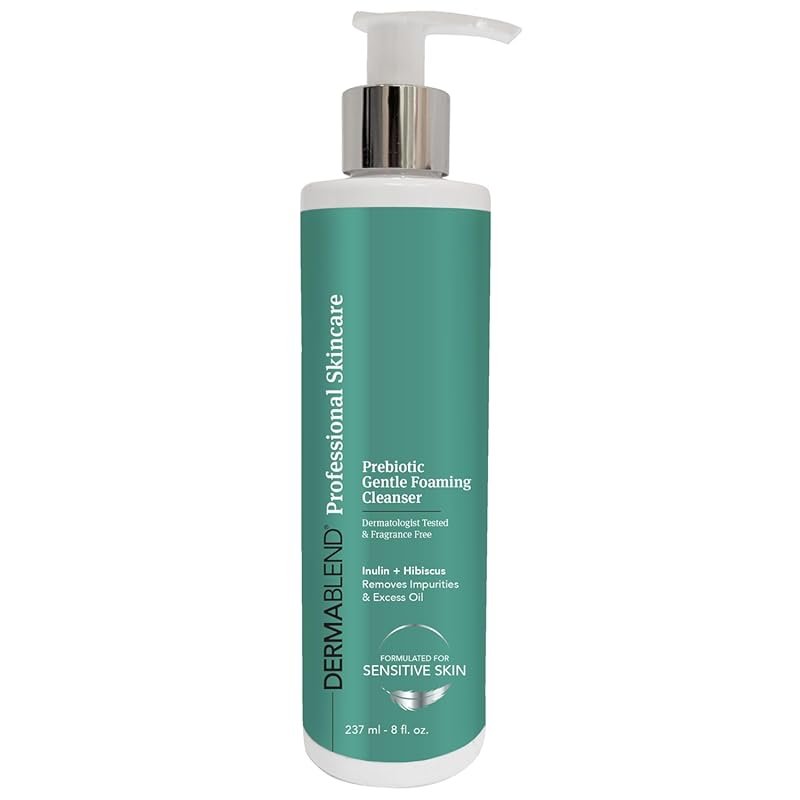 Dermablend Prebiotic Gentle Foaming Cleanser for Sensitive Skin, Removes Makeup ...