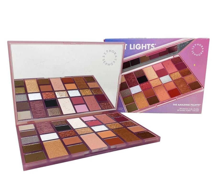 Sephora Favorites Soft Lights Nude Eyeshadow Palette with 29 Essential Everyday ...