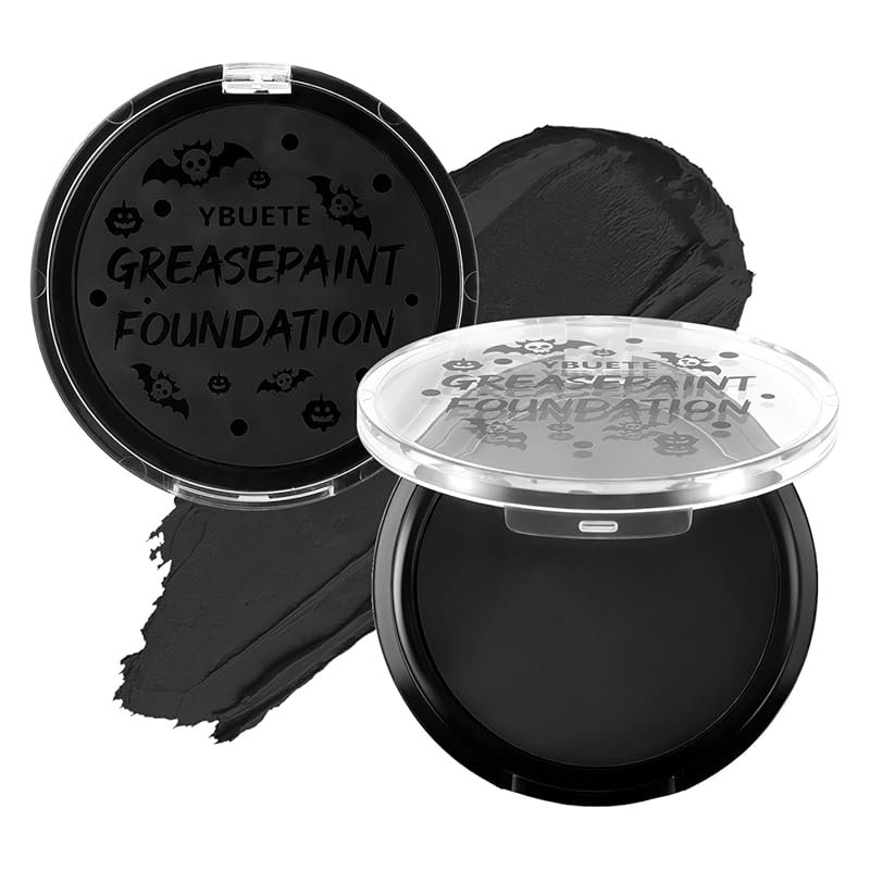 Black Cream Face Body Painting Foundation, Professional Waterproof Oil Based Bla...