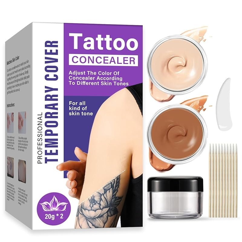 Waterproof Sweatproof Long-Lasting Body Makeup to Cover Tattoos, Vitiligo, Scars...