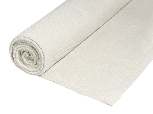 Organic Cotton Woven Yoga Mat - Unbleached, Washable,...