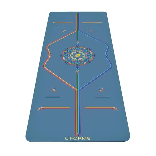 Liforme Printed Yoga Mat – Free Yoga Bag Included, Alignment