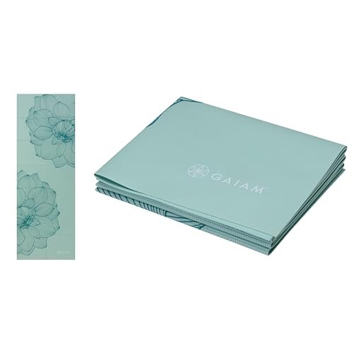 Gaiam Yoga Mat - Folding Travel Fitness Exercise Mat.