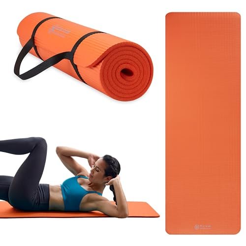 Gaiam Essentials Thick Yoga Mat Fitness & Exercise Mat.