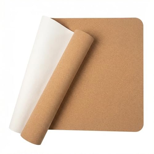 Cork Yoga Mat with TPE Base 6mm Extra Thick Cushion.