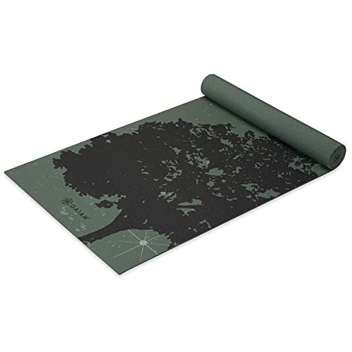 Gaiam Yoga Mat Premium Print Extra Thick Non-Slip 6mm.