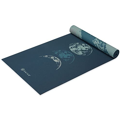 Gaiam Yoga Mat Premium Print Reversible Extra Thick 6mm.