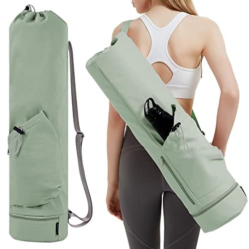 sportsnew Yoga Mat Bag with Water Bottle Pocket and Storage