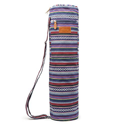 ELENTURE Canvas Yoga Mat Bag with Adjustable Strap and...