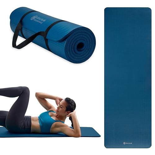 Gaiam Essentials Thick Yoga Mat Fitness & Exercise Mat.
