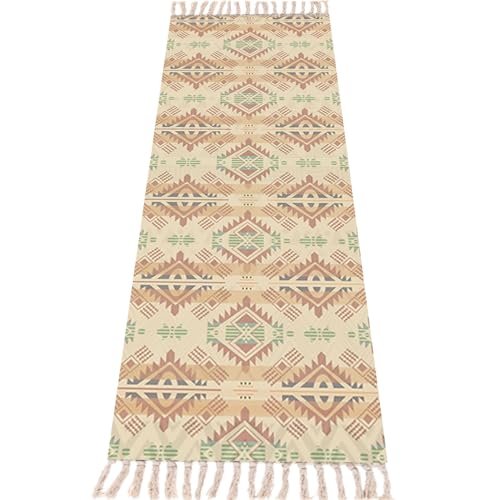 nuveti Cotton Yoga Mat - Cotton Rug, Absorbent Grippy Weave