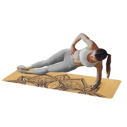 Yoga Mat with Strap - Sweat Absorbent Ultra Grippy, RAD