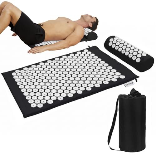 XiaoMaGe Acupressure Mat and Pillow Set with Storage Bag.