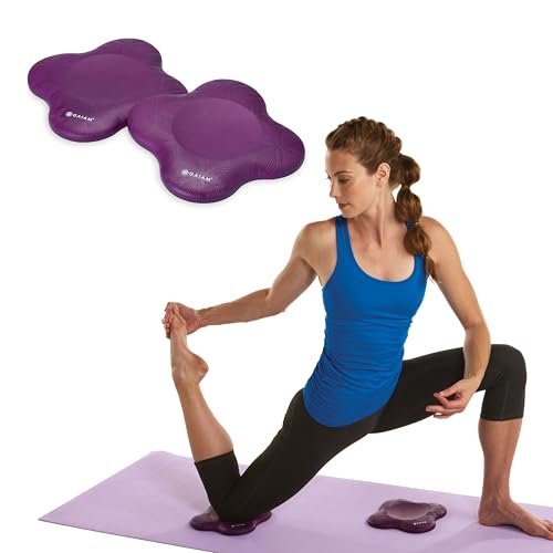 Gaiam Yoga Knee Pads (Set of 2) Cushions Knees and