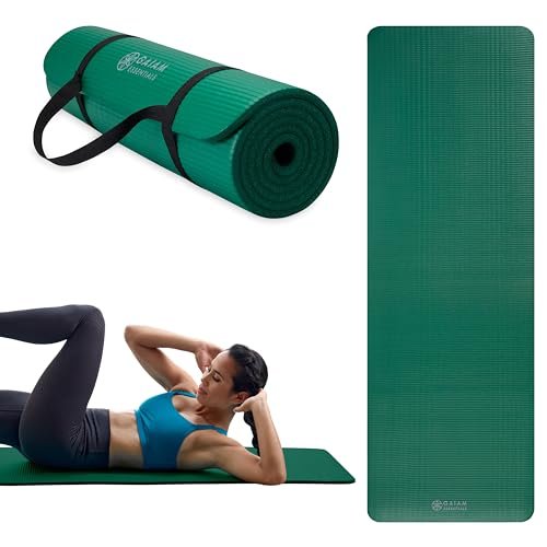 Gaiam Essentials Thick Yoga Mat - Fitness and Exercise Mat.
