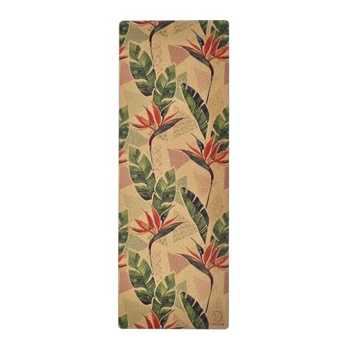 Eco-Friendly, Non-Toxic Cork Yoga Mat. Sweat Resistant,...