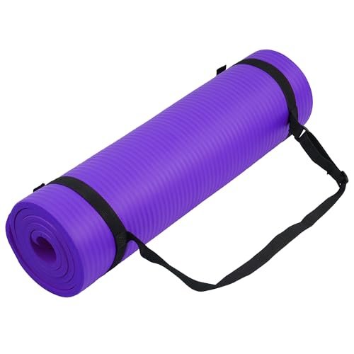 Fitvids 1/2-Inch Thick High Density Foam Exercise Yoga Mat.