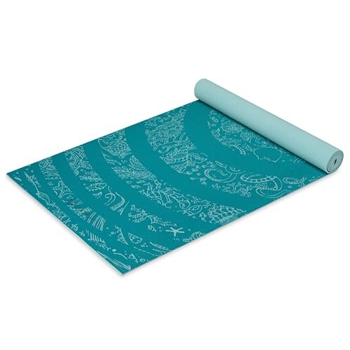 Gaiam Print Yoga Mat, Non Slip Exercise & Fitness
