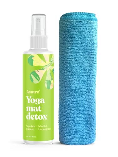 ASUTRA Yoga Mat Cleaner Spray (Mindful Lemongrass),...