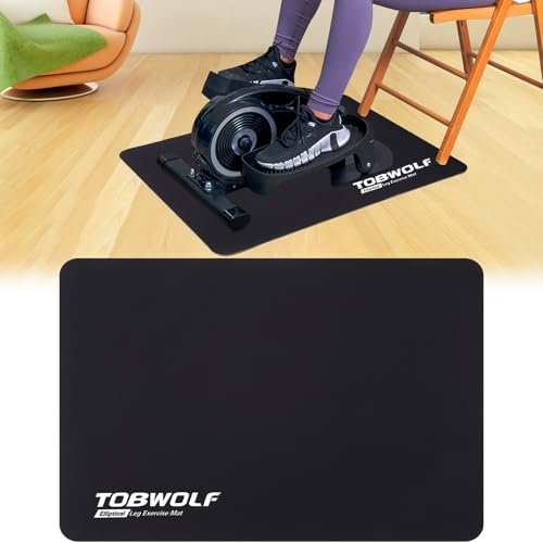 TOBWOLF Non-Slip Workout Mat for Under Desk Ellipticals.