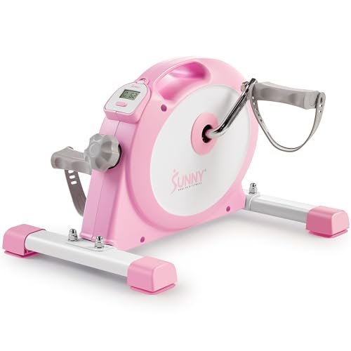 Sunny Health & Fitness (Pink) Under Desk Smart Mini...
