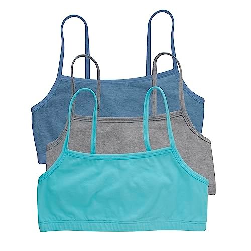 Hanes womens Cotton String Bralette, 3-pack Bra, Medium US.