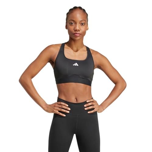 adidas Women's Powerreact Training Bra, Black, Medium