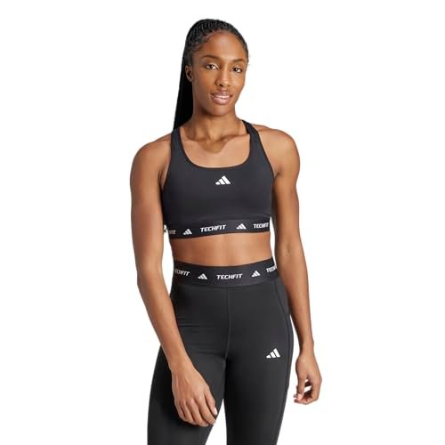 Adidas Women's Techfit Training Bra, Black, Medium