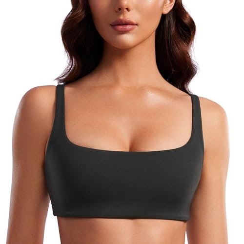 CRZ YOGA Butterluxe Square Neck Sports Bras Wireless Padded...