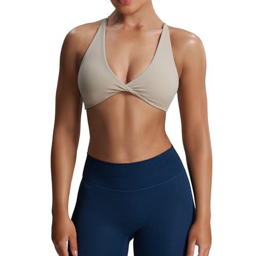 Aoxjox Women's Workout Sports Bras Fitness Metamorph Sienna...