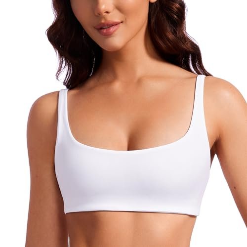 CRZ YOGA Butterluxe Square Neck Sports Bras Wireless Padded...