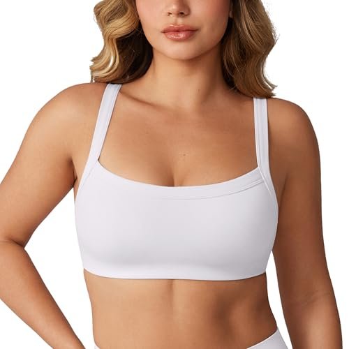 UNISSU Hugcurve Adjustable Sports Bra Square Neck Wireless...