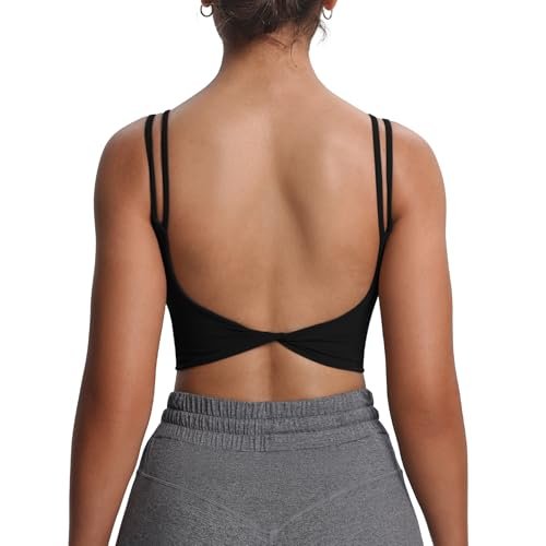 Aoxjox Women's Workout Sports Bras Fitness Yoga Twist Back...