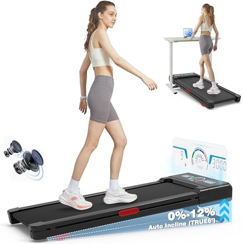 TRAILVIBER Walking Pad Treadmill with 12% 9-Level Auto...