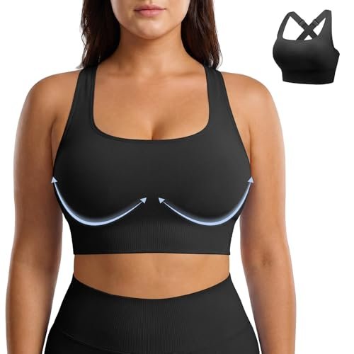 FITTIN Support Sports Bras for Women: Padded Adjustable...