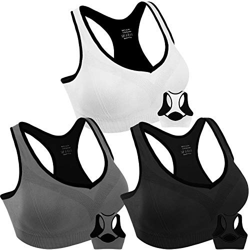 Double Couple Women Racerback Sports Bras for High Impact