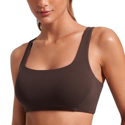 CRZ YOGA Butterlift Double Lined Square Neck Sports Bra