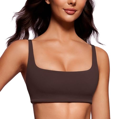 CRZ YOGA Butterluxe Square Neck Sports Bras for Women...