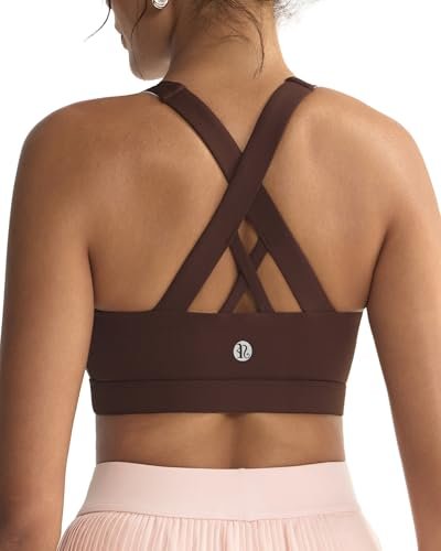 RUNNING GIRL Sports Bra for Women, Criss-Cross Padded Yoga...