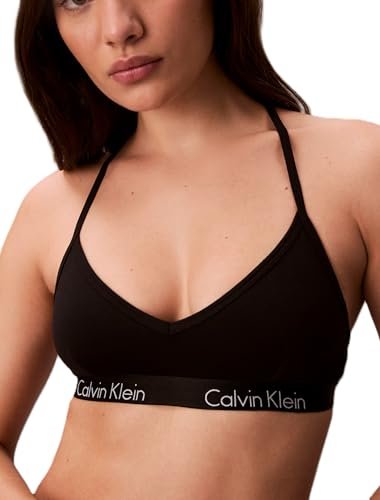 Calvin Klein Motive Cotton Lightly Lined Bralette Black