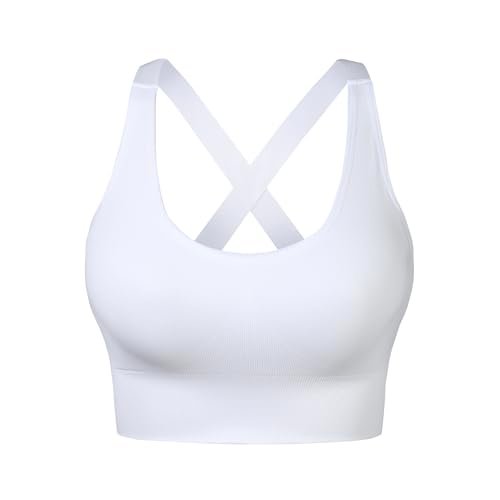 Nabawa Sports Bra for Women Unpadded Medium Support Criss...